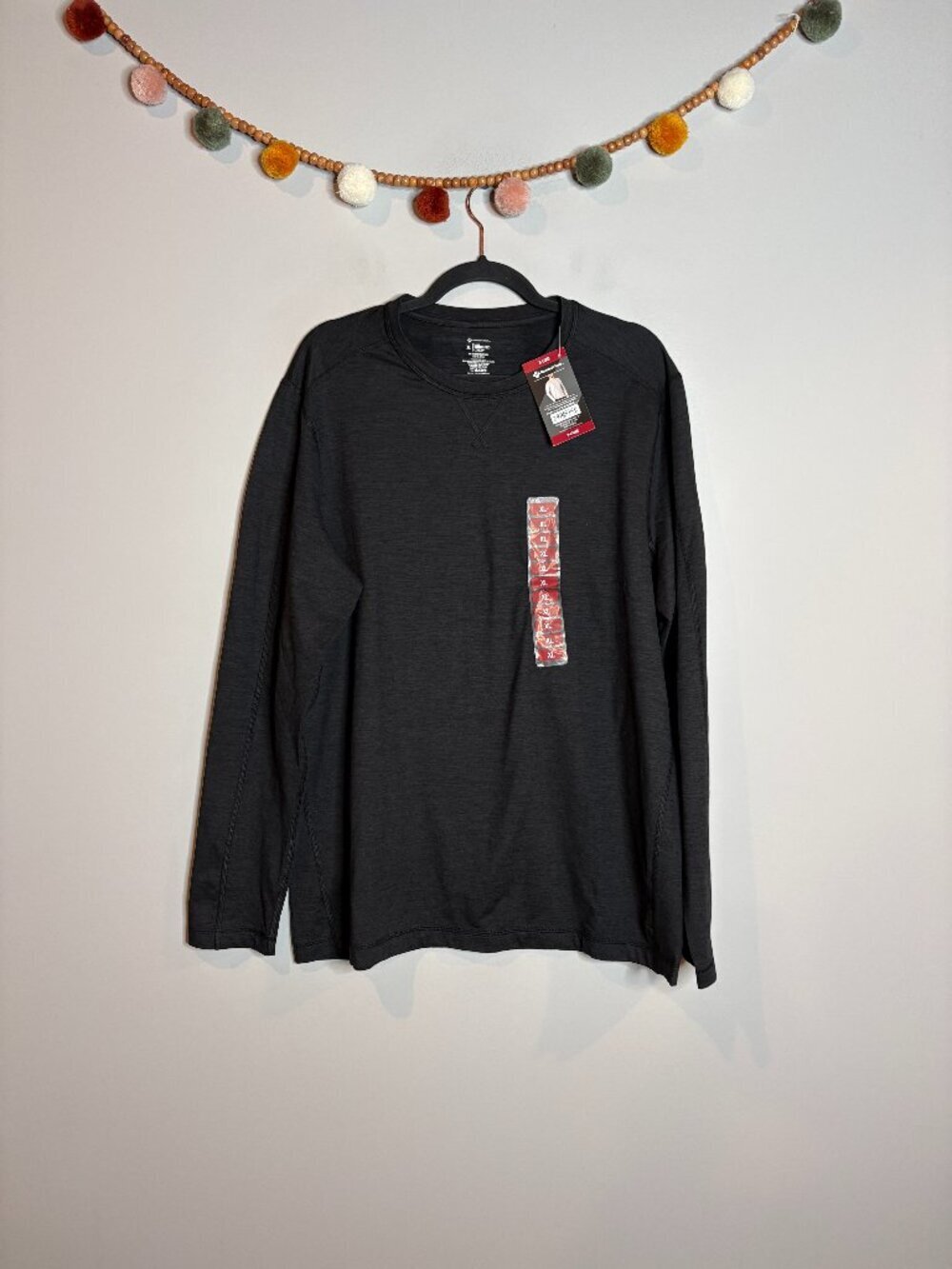 NWT Member's Mark Luxe Brushed Crew long sleeve activewear top